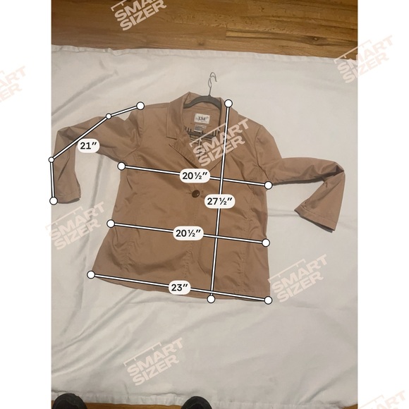 Live a Little Tan Blazer Jacket Size Large Classic Single Button Lightweight - Picture 6 of 10